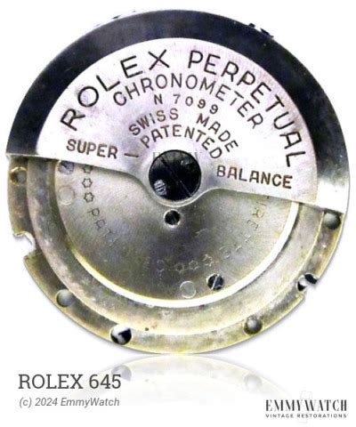 Rolex 645 Watch Movement .